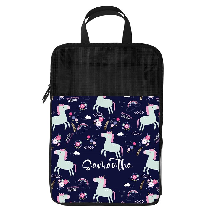 Personalized Name Any Text Unicorn Foldable Shoe Storage Bag Foldable Shoe Storage Bag