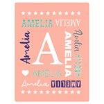Personalized Name Two Sides Premium Plush Fleece Blanket (Baby Size) 40, x30,  Blanket Front