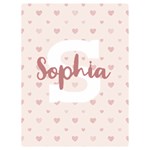 Personalized Name Monogram Heart Love Pink Two Sides Premium Plush Fleece Blanket (Baby Size) 40, x30,  Blanket Front