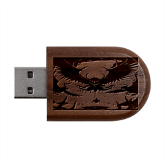 Halloween Goodie Wood Oval Usb Flash Drive