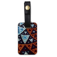 Fractal Triangle Geometric Abstract Pattern Luggage Tag (one Side)