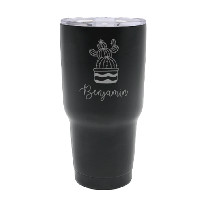 Personalized Name Any Text Cactus Illustration 30oz Thermal Travel Tumbler 30oz Thermal Travel Tumbler