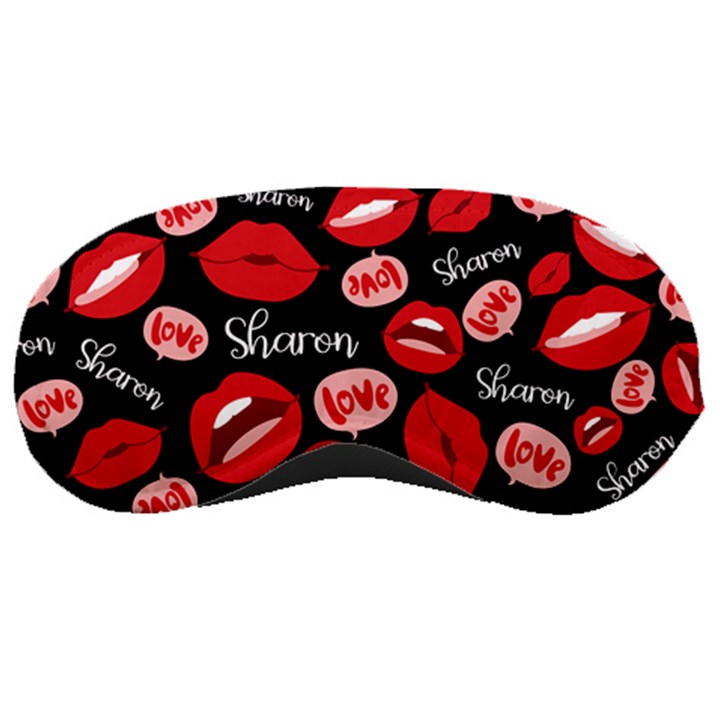 Personalized Name Any Text Kiss Love Sleep Mask Sleep Mask
