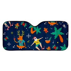 Colorful Funny Christmas Pattern Car Windshield Sunshade