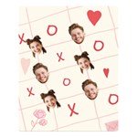 Personalized Face Cut Photo Tic-Tac-Toe Valentine s Day Two Sides Premium Plush Fleece Blanket Two Sides Premium Plush Fleece Blanket (Large) 80, x60,  Blanket Front