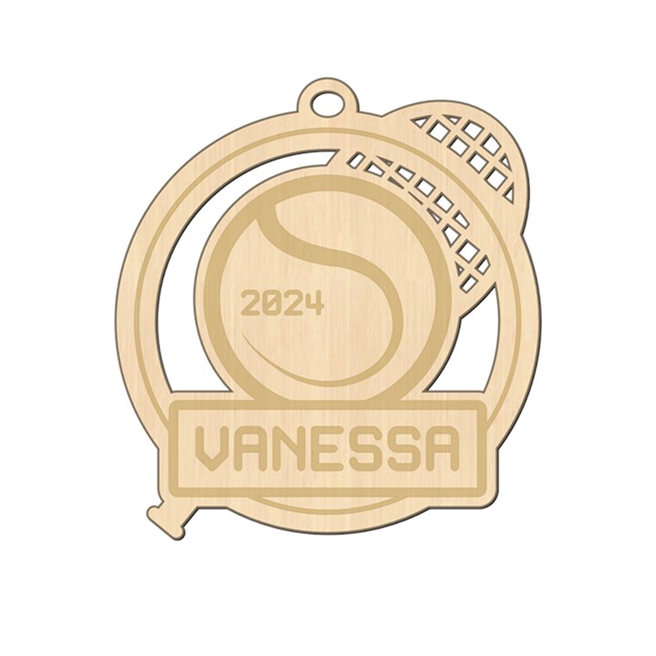 Personalized Sport Tennis Wood Ornament