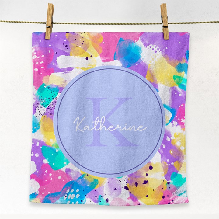 Personalized Name Any Text Art Paint Face Towel Face Towel