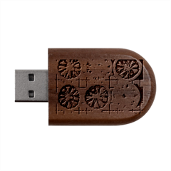 Peorange, Fruit, Citrus Wood Oval Usb Flash Drive