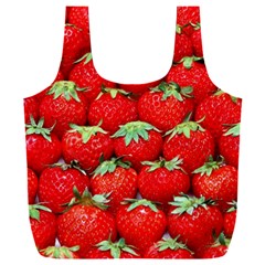 Strawberry Texture, Macro, Ripe Strawberry Full Print Recycle Bag (xxxl)