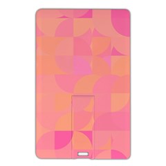 Geometric Pink Ocean  Name Card Style Usb Flash Drive
