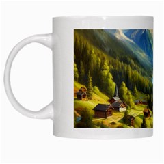 Forest Landscape Nature Trees White Mug