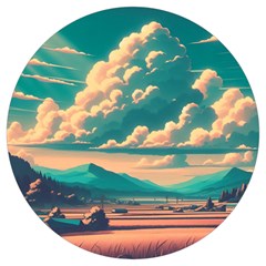 Mountains Countryside Agriculture Round Trivet