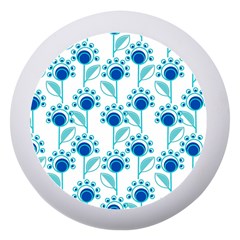 Blue Daisy Minimalist Leaves   Dento Box With Mirror