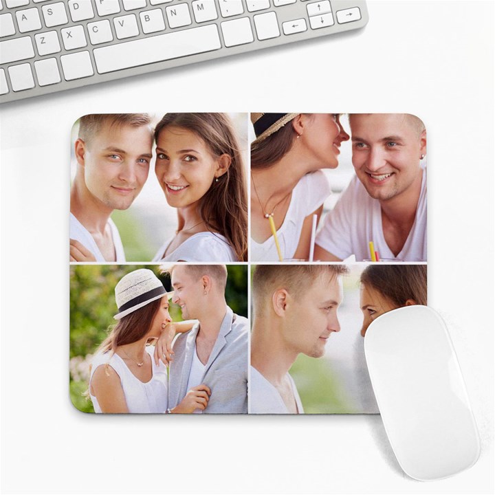 Custom 4 Photo Collage Large Mousepad