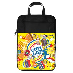 Colorful City Life Horizontal Seamless Pattern Urban City Foldable Shoe Storage Bag