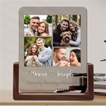 Personalized 4 Photo Name Any Text Couple Valentine Day Acrylic UV Print 6  Tabletop Frame (U-Shape) Front