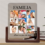 Personalized 9 Photo Couple Valentine Day Name Any Text Acrylic UV Print 6  Tabletop Frame (U-Shape) Front
