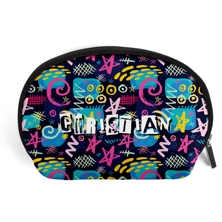 Personalized Hand Drawn Graffiti Name Any Text Accessory Pouch (Large)