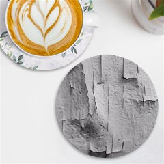 Wall With Cracked White Paint Texture Uv Print Round Tile Coaster