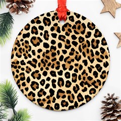 Leopard Round Ornament (two Sides)