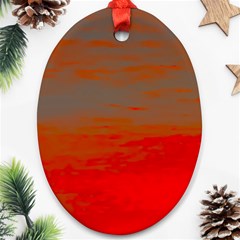 Crimson Skys Ornament (oval)