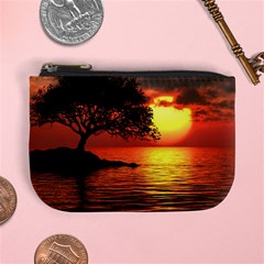 Sunset Nature Sea Dusk Landscape Mini Coin Purse