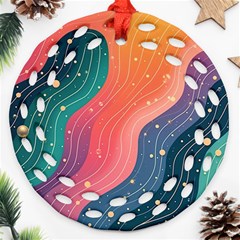 Art Abstract Pattern Round Filigree Ornament (two Sides)