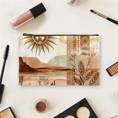 Abstract Sun Boho Bohemian Design Cosmetic Bag (medium)