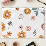 Yellow Flower Pattern Cosmetic Bag (XXXL) Back