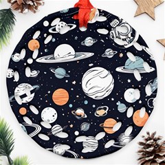 Space Galaxy Universe Stars Sky Ornament (round Filigree)