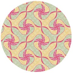 Abstract Pattern Design Scrapbooking Wooden Bottle Opener (round)