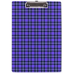 Blue Tartan Plaid 1 A4 Acrylic Clipboard