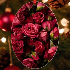 Floral Buds Of Roses Beautiful Flowers Uv Print Acrylic Ornament Oval