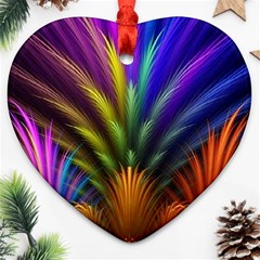 Abstract Colors - , Abstract Colors Heart Ornament (two Sides)