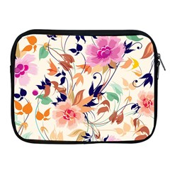 Abstract Floral Background Apple Ipad 2/3/4 Zipper Cases