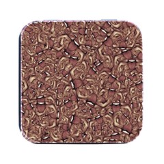 Human Spider Mutant Creatures Motif Random Pattern Square Metal Box (black)