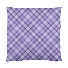 Purple Plaid Tartan 2 Diagonal Standard Cushion Case (two Sides)