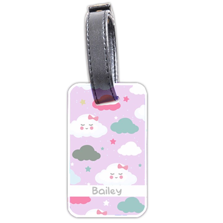 Cute Sun Cloud Seamless Pattern Luggage Tag (two sides)