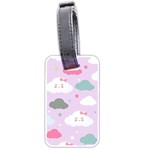 Cute Sun Cloud Seamless Pattern Luggage Tag (two sides) Back