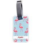 Summer Flamingo Luggage Tag (two sides) Front