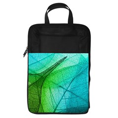 Texture Green Leaf Abstraction 3d Foldable Shoe Storage Bag