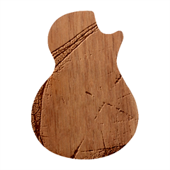 Texture Green Leaf Abstraction 3d Guitar Shape Wood Guitar Pick Holder Case And Picks Set