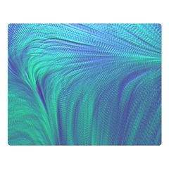 Psicodelia Zyguratti Texture Cyanturquoise Two Sides Premium Plush Fleece Blanket (large)
