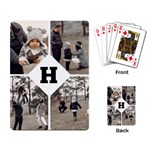 4 photo Collage Monogram Playing Cards Single Design (Rectangle) Back