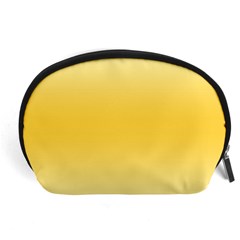 Cream Yellow To Amber Orange Bilinear Gradient Accessory Pouch (large)