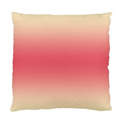 Cream Yellow To Crimson Red Bilinear Gradient Standard Cushion Case (one Side)