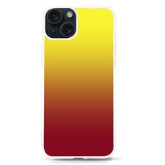 Electric Yellow To Burgundy Red Linear Gradient Iphone 15 Tpu Uv Print Case