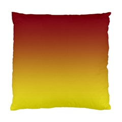 Burgundy Red To Electric Yellow Linear Gradient Standard Cushion Case (one Side)