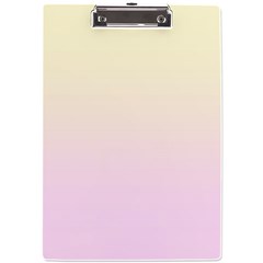 Cream Yellow To Pink Lace Linear Gradient A4 Acrylic Clipboard