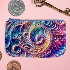 Abstract Fractal Art Swirl Pattern Large Coin Purse